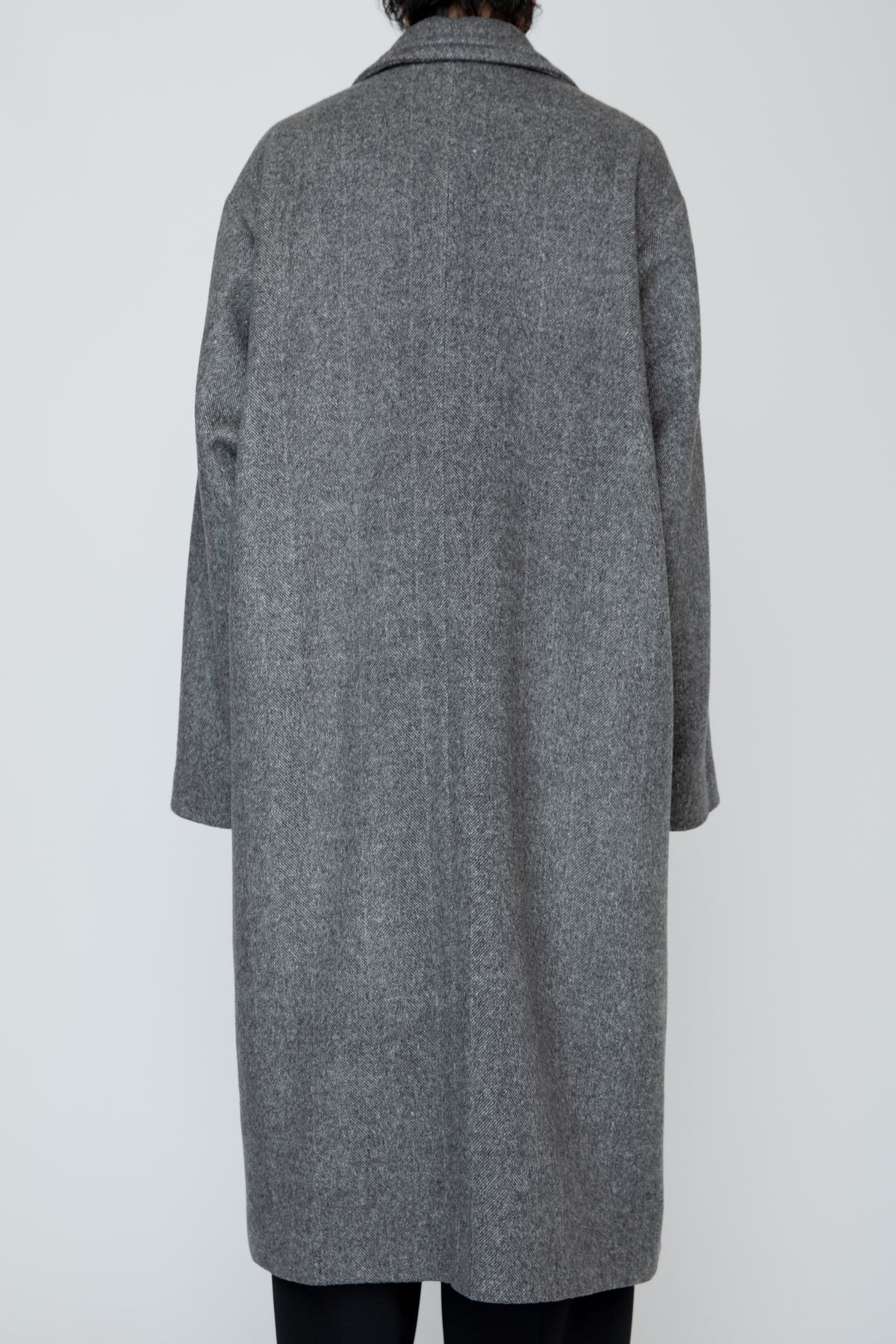 RELIEF FRAME COAT / CHARCOAL HERRINGBONE
