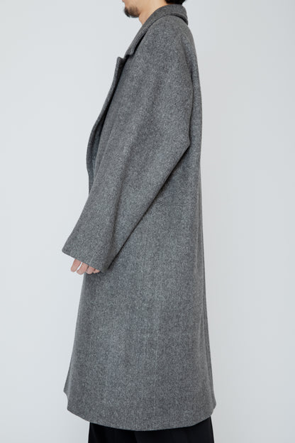 RELIEF FRAME COAT / CHARCOAL HERRINGBONE