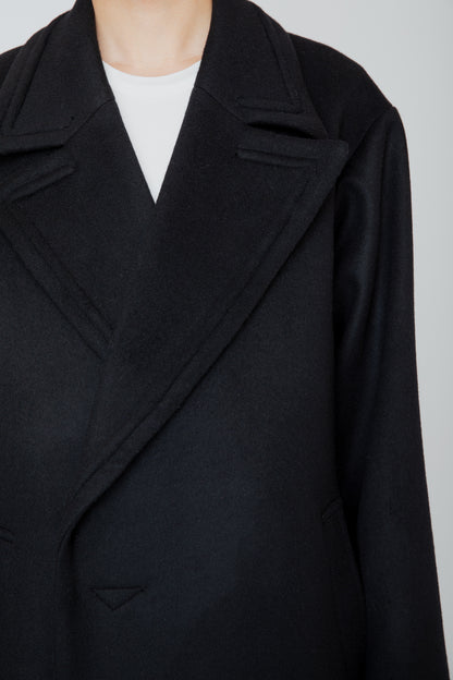 RELIEF FRAME COAT / BLACK