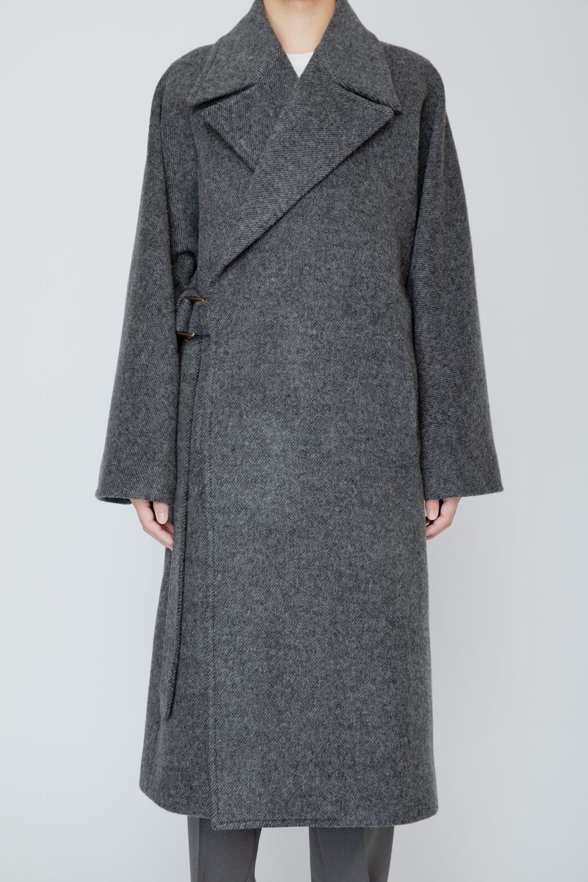 WRAP COAT / TOP GRAY