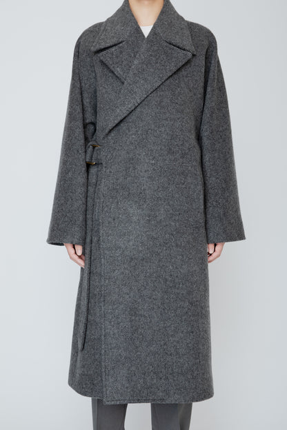WRAP COAT / TOP GRAY