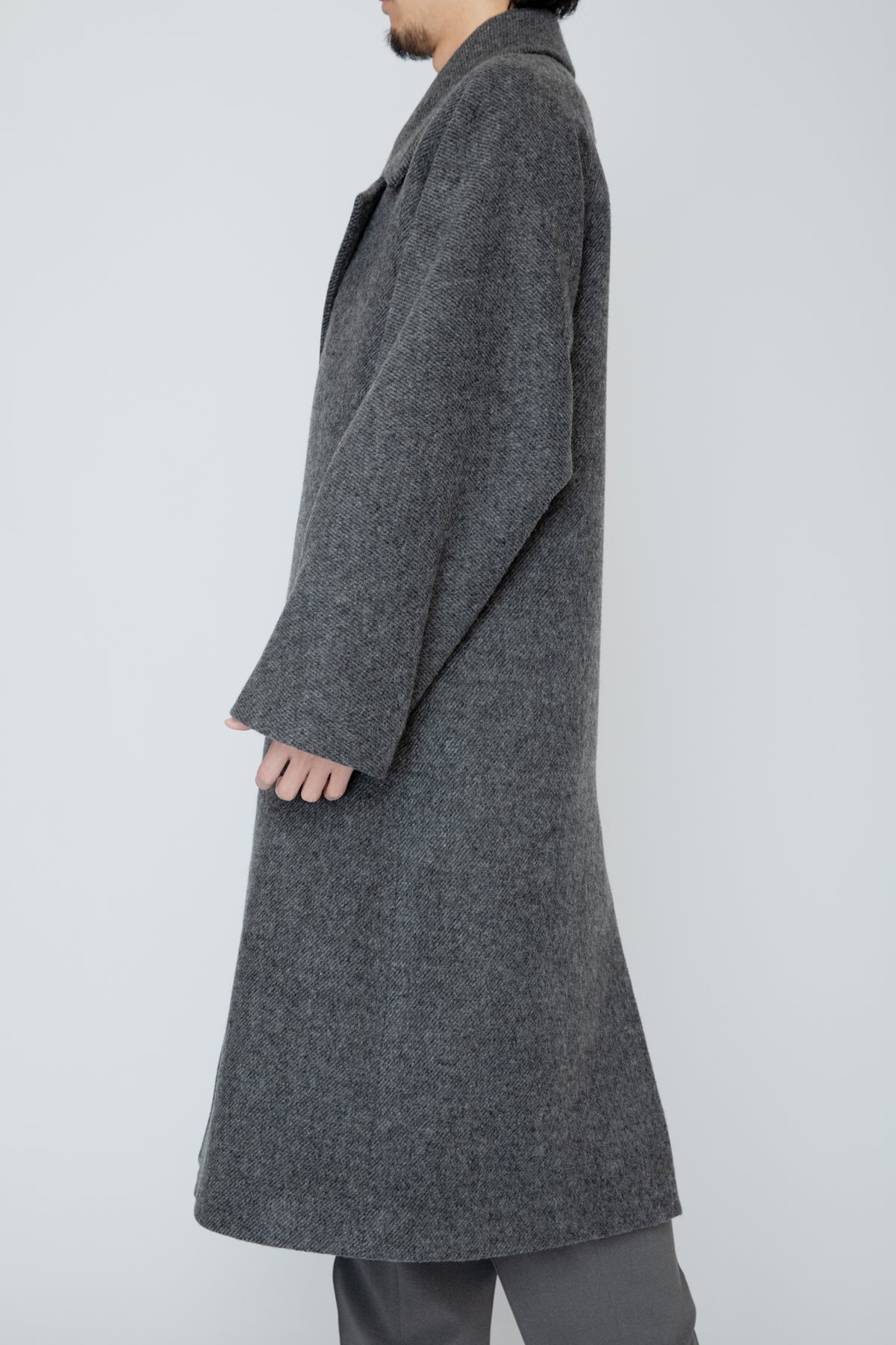 WRAP COAT / TOP GRAY