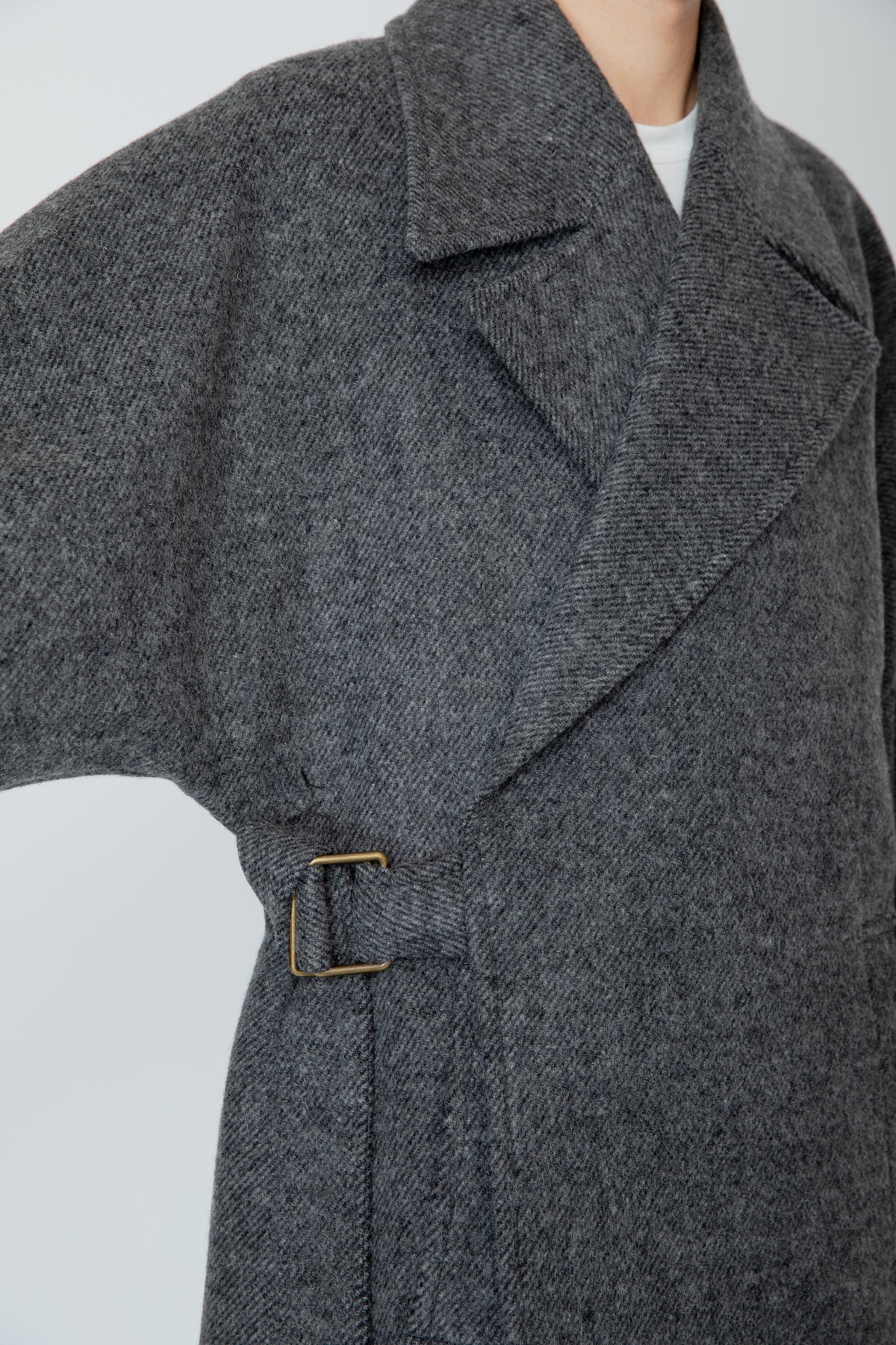 WRAP COAT / TOP GRAY