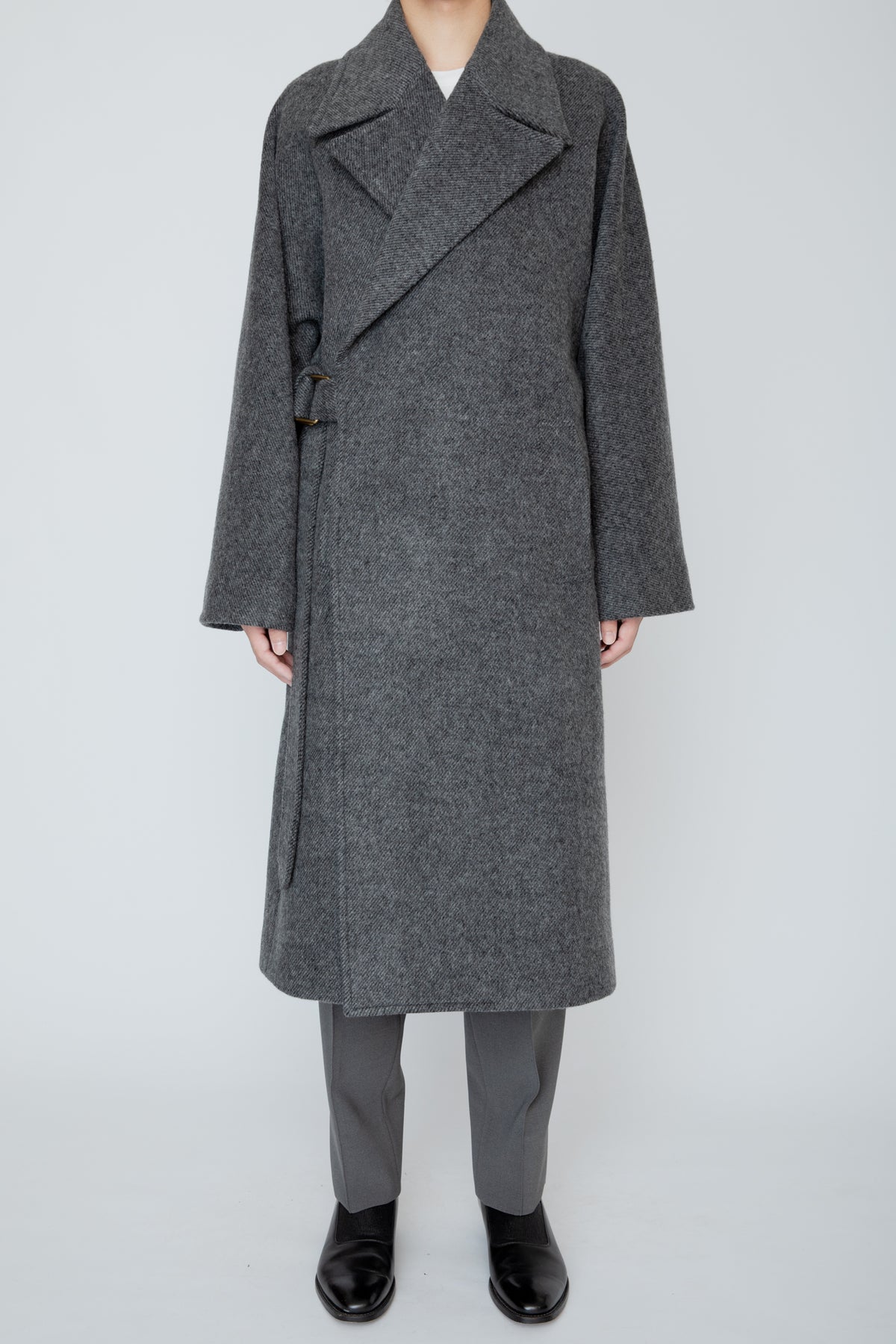 WRAP COAT / TOP GRAY