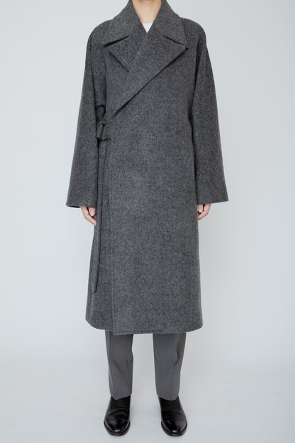 WRAP COAT / TOP GRAY