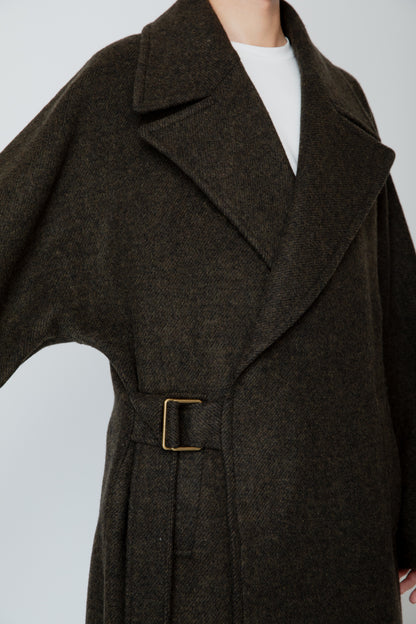 WRAP COAT / MOSS