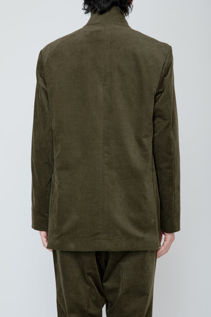 SHAWL COLLAR BELTED JACKET / KHAKI