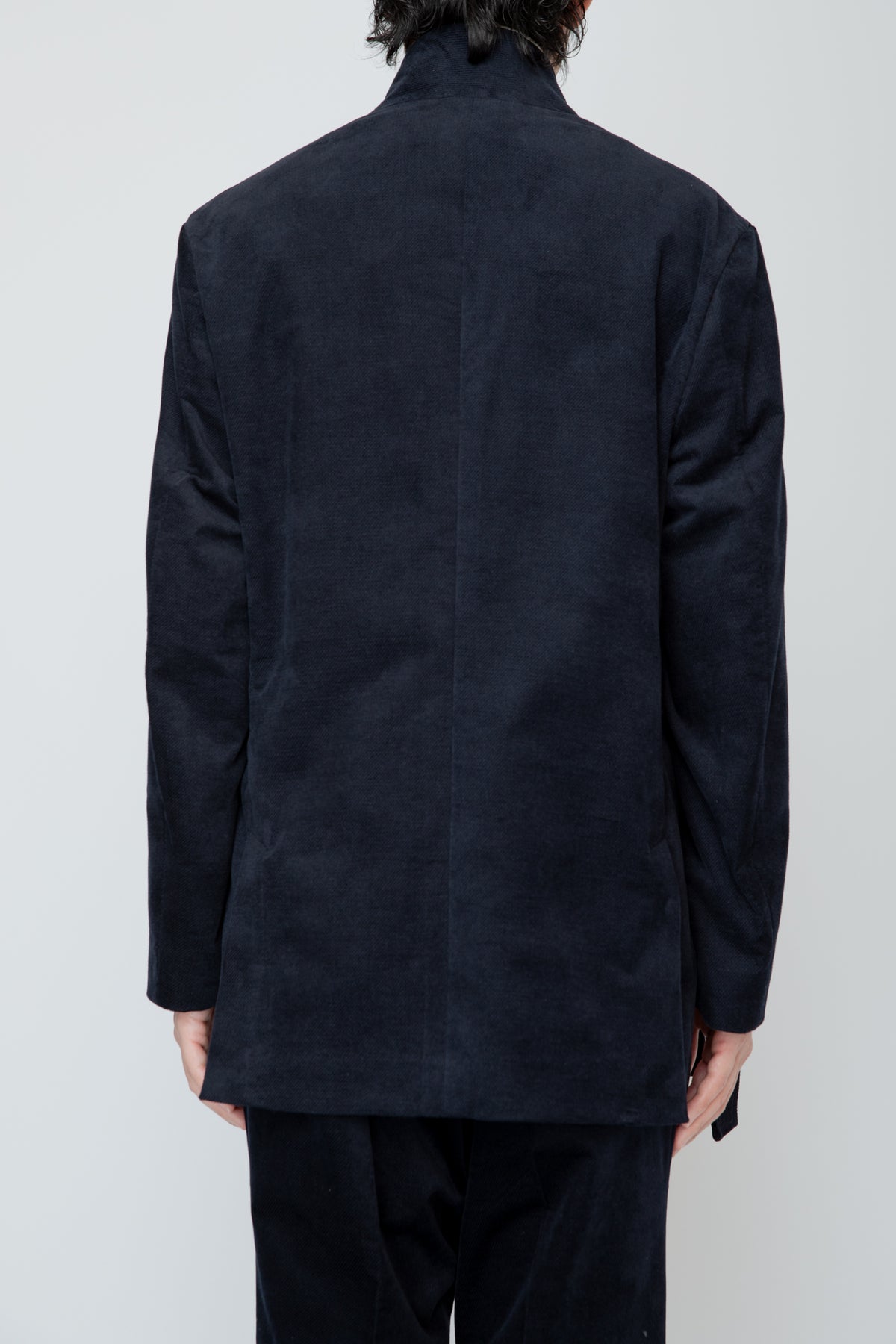 SHAWL COLLAR BELTED JACKET / NAVY