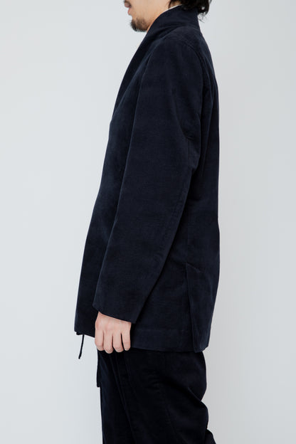 SHAWL COLLAR BELTED JACKET / NAVY