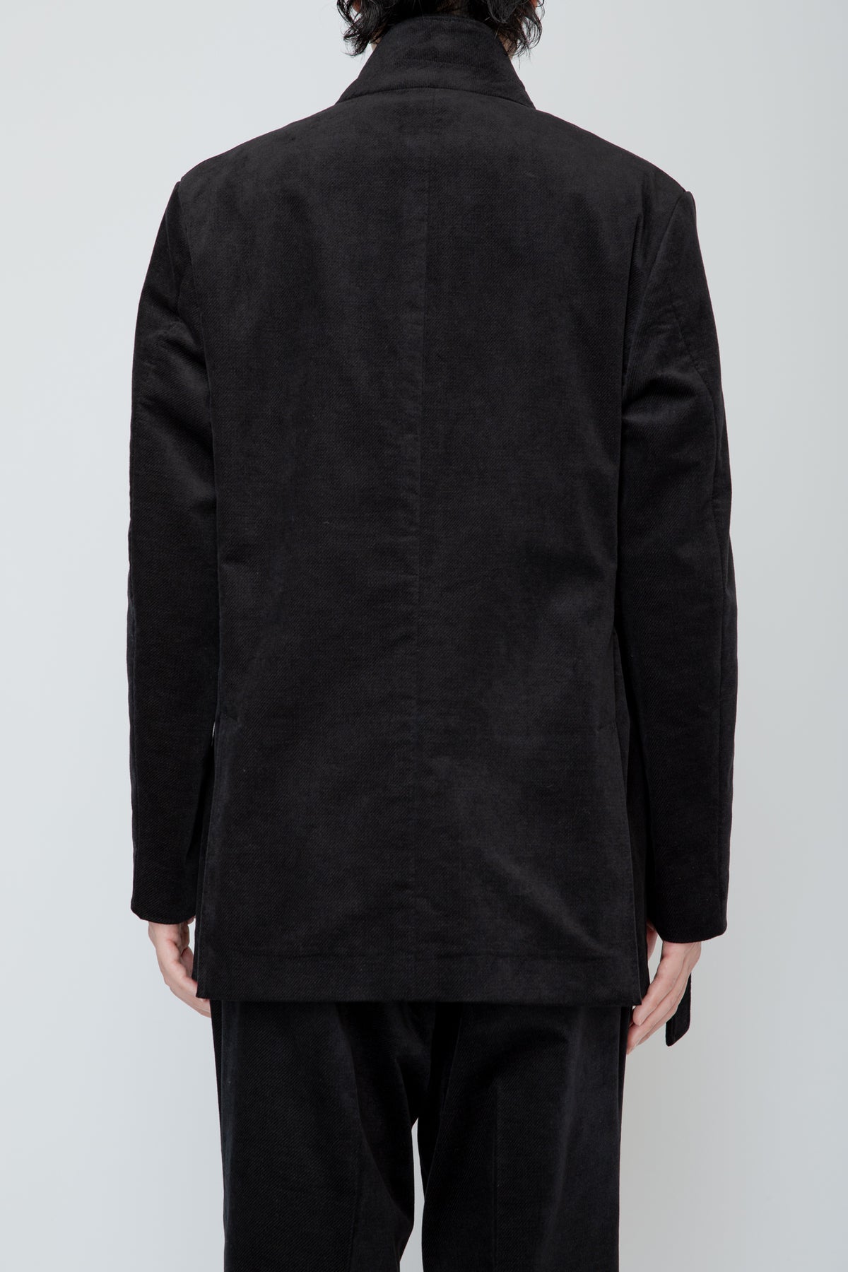 SHAWL COLLAR BELTED JACKET / BLACK