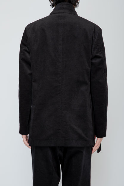SHAWL COLLAR BELTED JACKET / BLACK