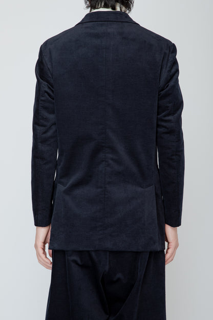 DOUBLE BREASTED SHORT JACKET / NAVY