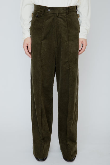 NO-TUCK HAKAMA TROUSERS / KHAKI