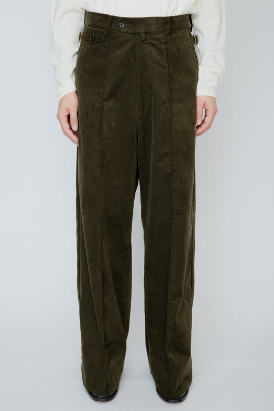 NO-TUCK HAKAMA TROUSERS / KHAKI