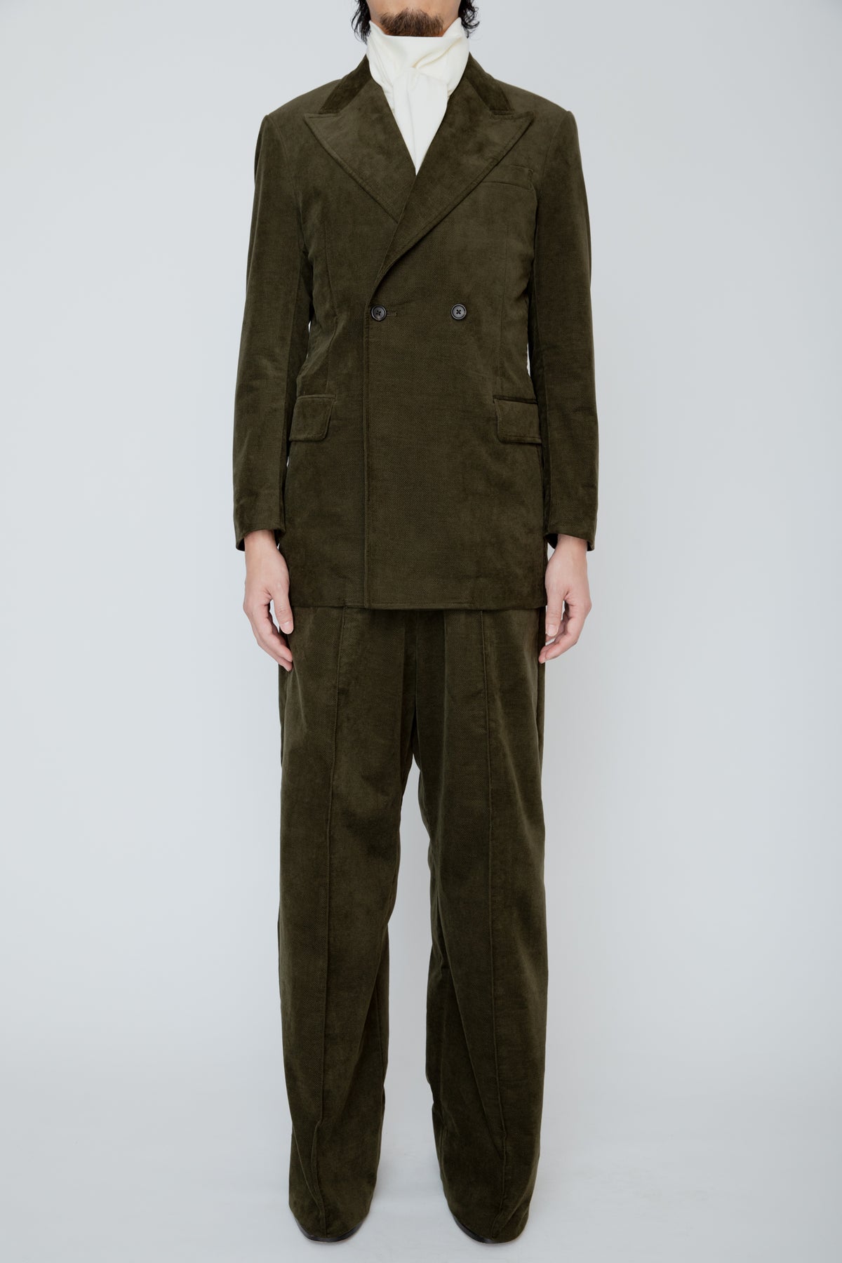 NO-TUCK HAKAMA TROUSERS / KHAKI