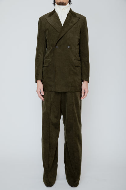 NO-TUCK HAKAMA TROUSERS / KHAKI
