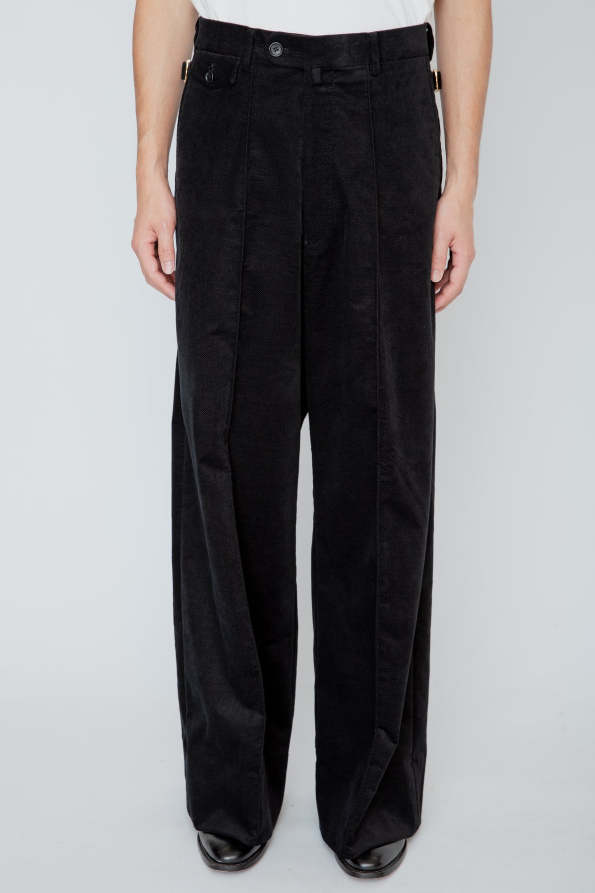 NO-TUCK HAKAMA TROUSERS / BLACK