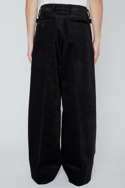 NO-TUCK HAKAMA TROUSERS / BLACK