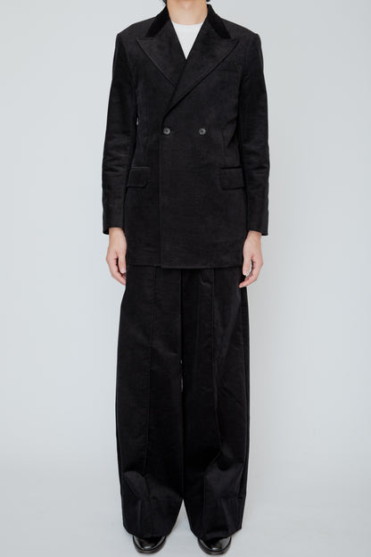 NO-TUCK HAKAMA TROUSERS / BLACK