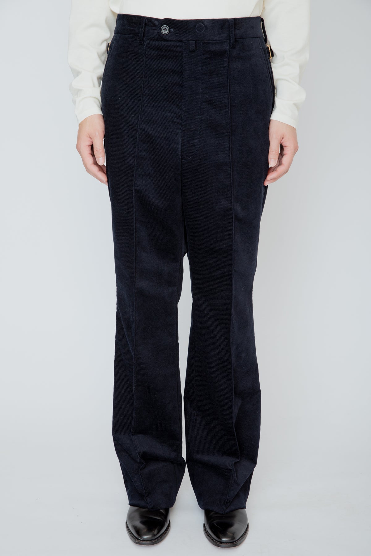 SEMI-FLARED TROUSERS / NAVY