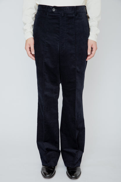 SEMI-FLARED TROUSERS / NAVY