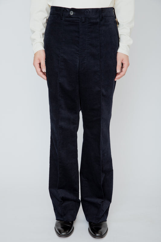 SEMI-FLARED TROUSERS / NAVY