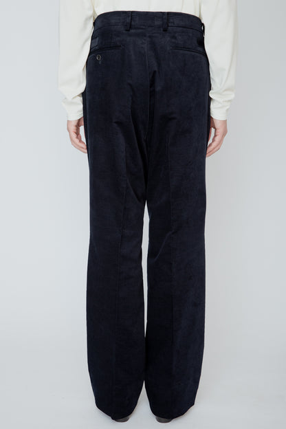 SEMI-FLARED TROUSERS / NAVY