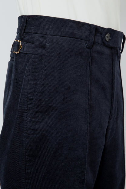 SEMI-FLARED TROUSERS / NAVY