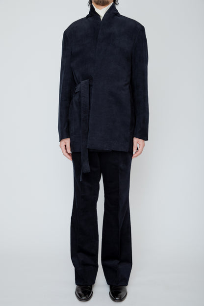 SEMI-FLARED TROUSERS / NAVY