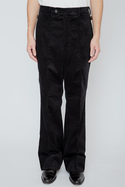 SEMI-FLARED TROUSERS / BLACK