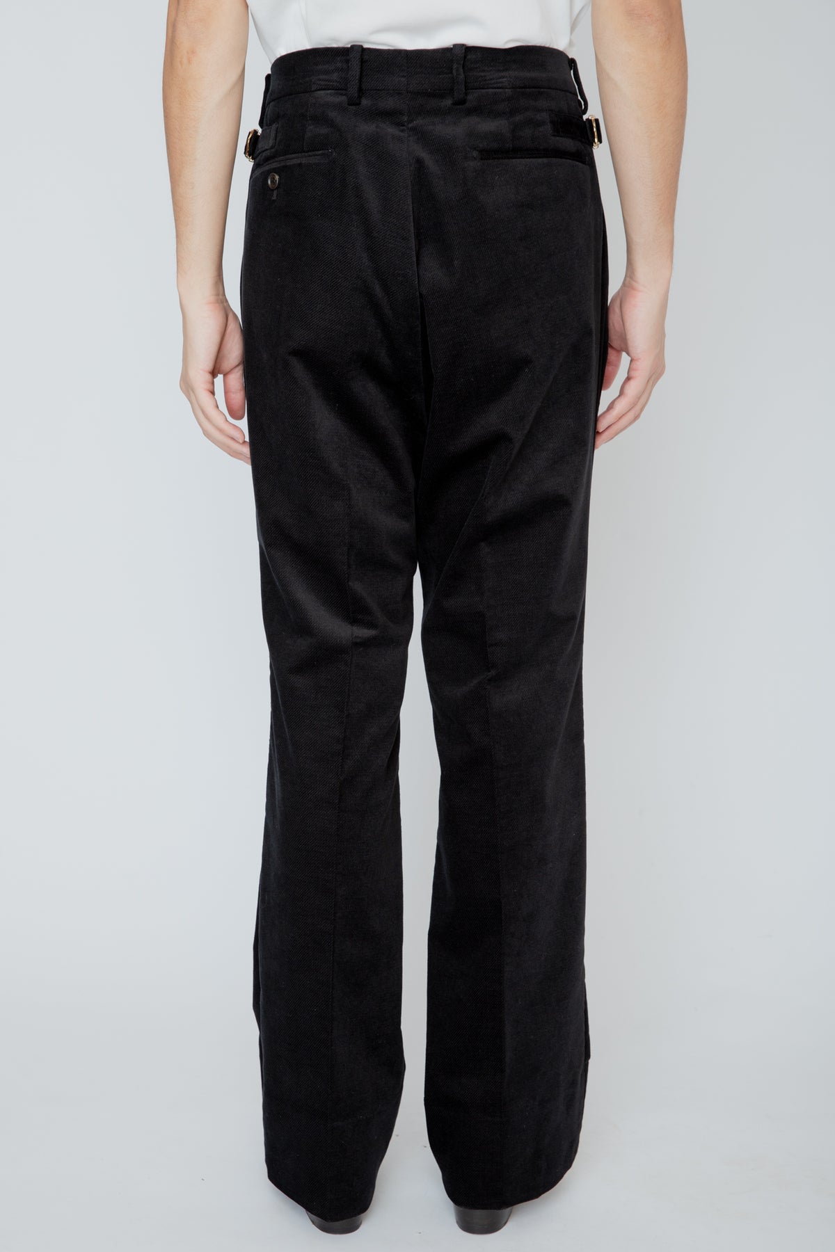 SEMI-FLARED TROUSERS / BLACK
