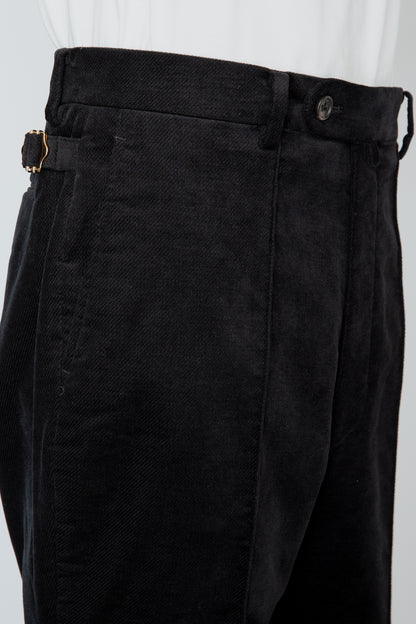 SEMI-FLARED TROUSERS / BLACK